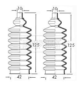 Steering bellow kit fits - kit,