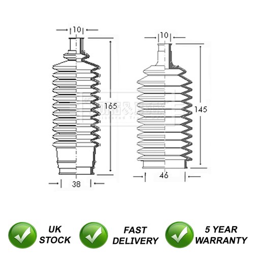 Steering rack boot set front - steering,