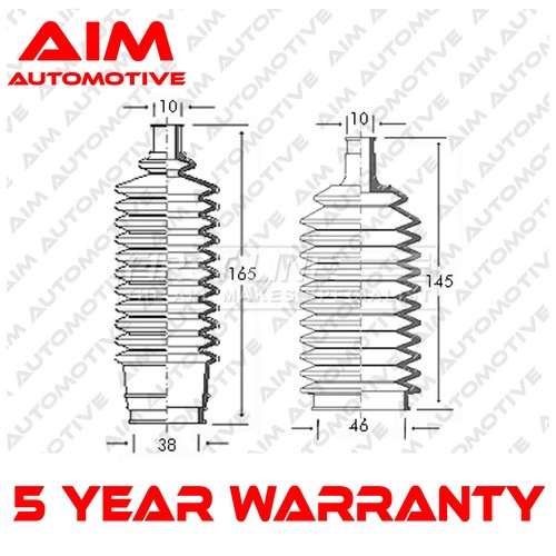 Steering rack boot - steering, set